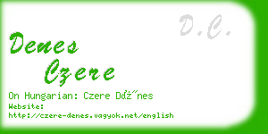 denes czere business card